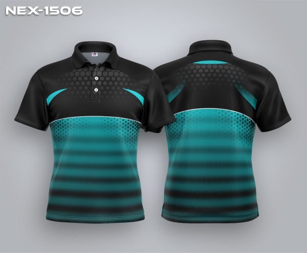 NEX-1506 SEA GREEN AND BLACK SPORTSWEAR SUBLIMATION JERSEY DESIGN