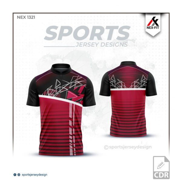 NEX-1321 PINK AND BLACK SPORTSWEAR SUBLIATION JERSEY DESIGN