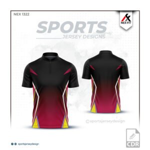 NEX-1322 PINK AND BLACK SPORTSWEAR SUBLIATION JERSEY DESIGN