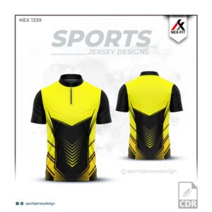 NEX-1339 YELLOW AND BLACK SPORTSWEAR SUBLIATION JERSEY DESIGN