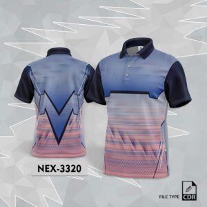 NEX 3320 BLUE WITH LIGHT PINK GRADIENT SPORTSWEAR SUBLIMATION JERSEY DESIGN